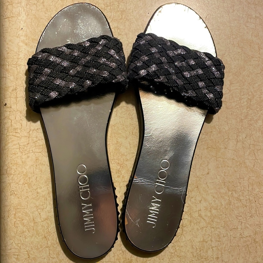 Jimmy Choo mirrored star flats